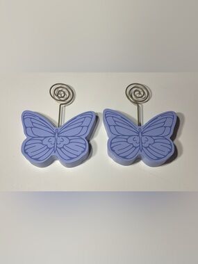 2 New Butterfly Photo Holder in Light Purple Dolly Parton -